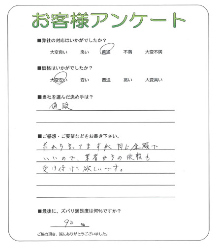 奈良県北葛城郡広陵町 K様