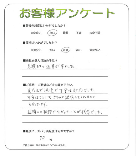 大阪府大阪狭山市 O様