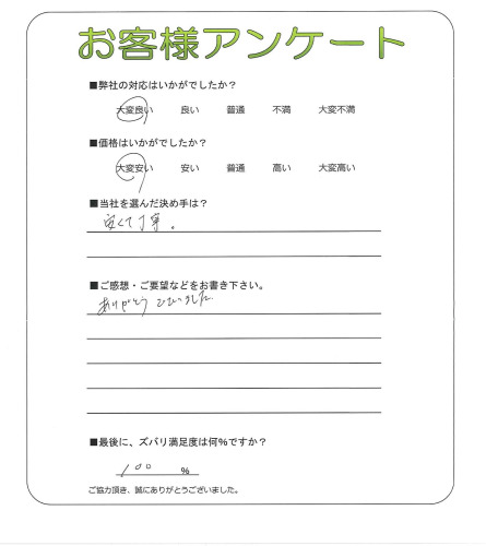 奈良県生駒郡斑鳩町 O様