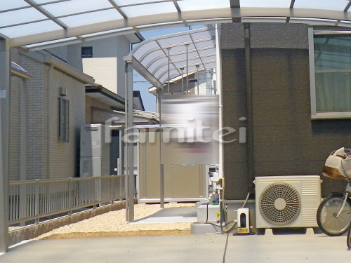 雨除け屋根 LIXILリクシル サンクテラス屋根2(スピーネ) TOEXトエックス 1階用 R型アール屋根 物干し 土間コンクリート