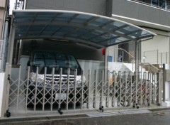 車庫:伸縮ゲート カーポート2台用ワイド