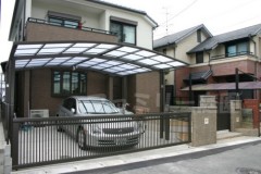 カーポート2台用ワイド 車庫ゲート