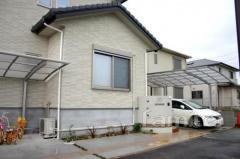洋風外構 カーポート、駐輪場屋根