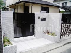 リフォーム外構 門袖花壇