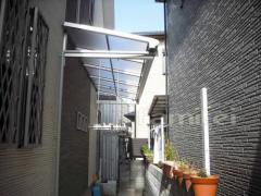 ベランダ屋根 YKK ヴェクターテラス屋根1F:フラット屋根,柱なし