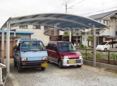 車庫ガレージ屋根 YKK レイナポート2台