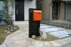 枕木門柱 機能門柱