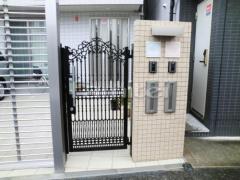 タイル門柱 INAX ザルトロック 郵便受け 四国化成 アルメール UT2型 鋳物門扉 四国化成 ロードス2型