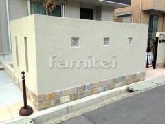 ガラスブロック塀 タイル貼り エスグラン INAX