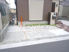 駐車場ガレージ 土間コンクリート ピンコロ石目地