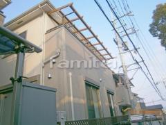 フル木製調ベランダ屋根 三協ナチュレ2階