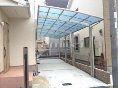 カーポート 洗濯干し屋根 目隠しフェンス塀 ウッドデッキ 土間コンクリート