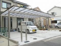 カーポート LIXILアーキデュオ横3台 ベランダ屋根 レギュラーテラス2階