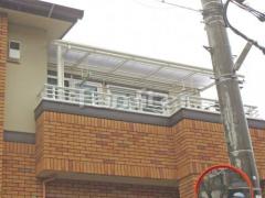 ベランダ屋根 レギュラーテラス2階 表札灯ライト照明 テラコッタ タイプA