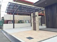 リフォームモダン オープン外構