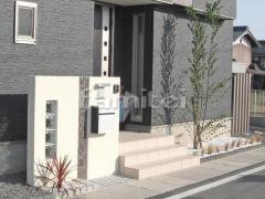新築シンプルモダン オープン外構