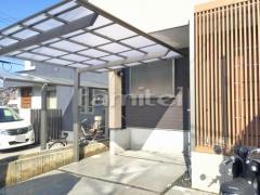 木製調目隠しフェンス塀 カーポート 土間コンクリート延長