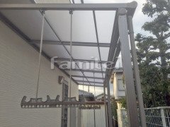 雨除け屋根 フラットテラス屋根 1階用 F型 特殊加工 奥行カット