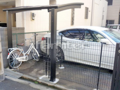 自転車バイク屋根 LIXILネスカR 境界フェンス塀 ハイグリッドフェンスN8型