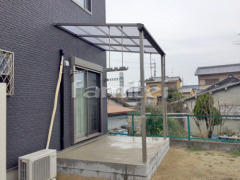 雨除け屋根 自転車バイク屋根 タイルデッキ