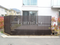 木製調目隠しフェンス塀 格子ウッド