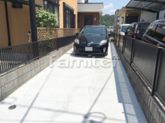 駐車場ガレージ床 土間コンクリート 草目地 タマリュウ