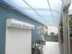 洗濯干し屋根 土間コンクリート 立水栓