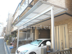雨除け屋根 三協シャルレ1階
