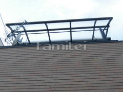 ベランダ屋根 レギュラーテラス屋根 2階用 R型アール屋根 物干し