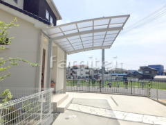 カーポート 木製調目隠しフェンス塀 ベランダ屋根