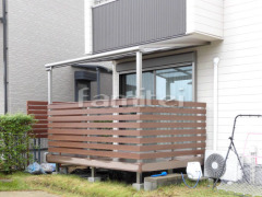 テラス屋根 ウッドデッキ 目隠しフェンス塀
