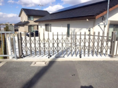 伸縮門扉 LIXILアルシャイン M型Aタイプ イナバ物置 バイク保管庫