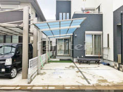 カーポート YKKエフルージュ縦1.5台 柱なし雨除け屋根 ヴェクター1階