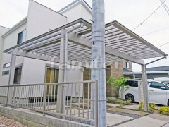 木製調カーポート YKKエフルージュ横2台 積雪50cm対応 特殊加工