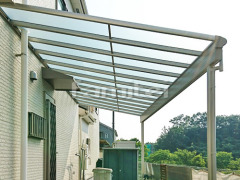 雨除け屋根 YKKヴェクター1階 特殊加工 斜めカット