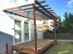 フル木製調テラス屋根 YKKサザンテラス パーゴラタイプ1階