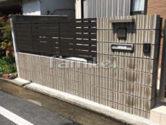化粧ブロック門袖