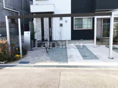 玄関アルミアーチ LIXILプラスG カーポート ネスカF 横2台