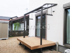 雨除け屋根 LIXILリクシル スピーネ 人工木材ウッドデッキ 樹ら楽ステージ
