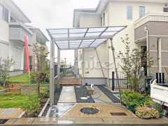 カーポート ベランダ屋根 木製調目隠しフェンス塀