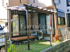 フル木製調テラス屋根 YKKサザンテラスパーゴラタイプ1階