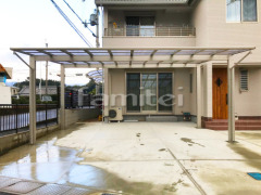 カーポート YKKエフルージュ横2台 柱なし雨除け屋根 ソラリア1階