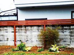 木製調目隠しフェンス塀