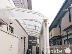 雨除け屋根 LIXILスピーネ1階 イナバ物置 シンプリー