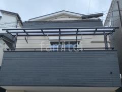 2階ベランダ屋根 連棟 LIXIL スピーネR 物干し(標準吊下げ)