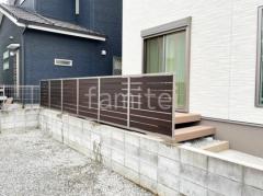 木製調 目隠しフェンス塀 LIXIL 人工木材ウッドデッキ