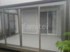 引き戸 樹脂デッキ サンルーム(テラス囲い) YKKAP 木製調 ソラリアF フラット屋根