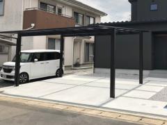 カーポート2台(ワイド) ツイン YKKAP エフルージュ FIRST フラット屋根