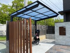 サイクルポート 自転車バイク屋根 LIXIL ネスカF フラット屋根