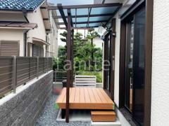 カーポート サイクルポート フル木製調テラス屋根